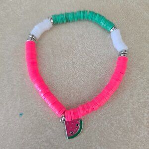 🍉 Watermelon-Inspired Clay Bead Bracelet 🍉